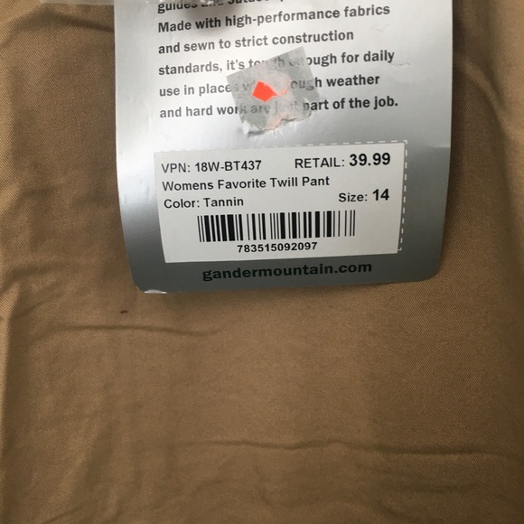 Gander Mountain khaki pants new with tags - Picture 3 of 5